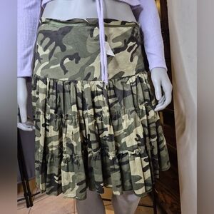 Camouflage Tiered Skirt